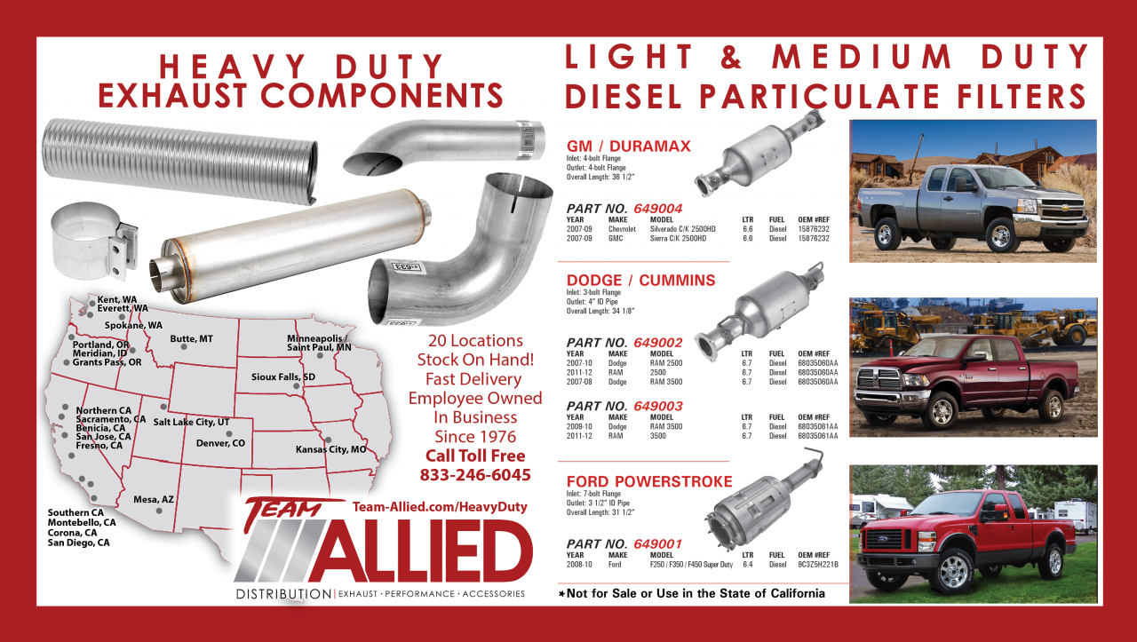 AP Exhaust DuraFit Heavy Duty Diesel Particulate Filter Oxidation Catalysts Back